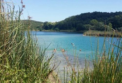 Swimming in lake at Lago Dell'Accesa