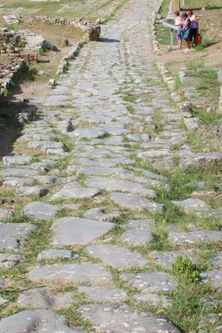Etruscan road at Roselle near Grosseto