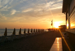 Sonenuntergang am Strand von Castiglione
